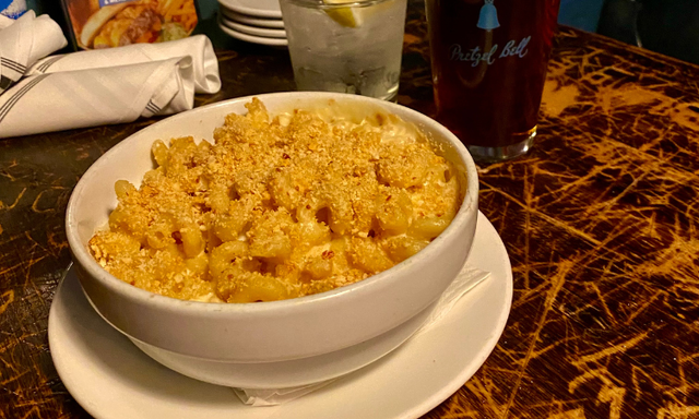 Pretzel Crusted Mac & Cheese.